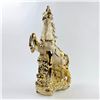 Image 2 : VTG CERAMIC GOLD TONE HORSE SCULPTURE - 16” TALL
