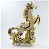 Image 4 : VTG CERAMIC GOLD TONE HORSE SCULPTURE - 16” TALL