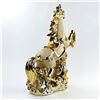 Image 5 : VTG CERAMIC GOLD TONE HORSE SCULPTURE - 16” TALL