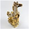 Image 8 : VTG CERAMIC GOLD TONE HORSE SCULPTURE - 16” TALL