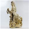 Image 9 : VTG CERAMIC GOLD TONE HORSE SCULPTURE - 16” TALL