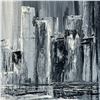 Image 3 : WOMAN WALKING IN THE RAIN PAINTING - UNFRAMED