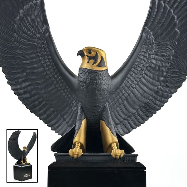 FRANKLIN MINT PHARAOH FALCON 24 KARAT GOLD TRIM
