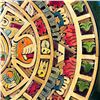 Image 5 : AZTEC MAYAN MOSAIC WOOD CALENDAR SCULPTURE