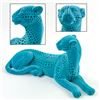 Image 1 : FLOCKED VELVET TEXTURE CHEETAH - STATUE SCULPTURE