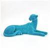 Image 2 : FLOCKED VELVET TEXTURE CHEETAH - STATUE SCULPTURE