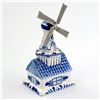 Image 1 : VTG DELFTS BLUE CERAMIC WINDMILL COIN PIGGY BANK