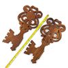 Image 8 : VTG PAIR OF HAND CARVED SKELETON KEYS WALL DECOR