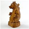 Image 3 : FOLK ART BEAR WITH GUITAR WOOD CARVING - USSR