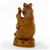 Image 4 : FOLK ART BEAR WITH GUITAR WOOD CARVING - USSR