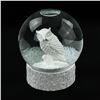 Image 2 : WHITE SNOWY OWL SNOW GLOBE - WINTER FIGURINE