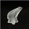 Image 2 : FROSTED CRYSTAL ART GLASS POLAR BEAR SCULPTURE