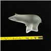 Image 8 : FROSTED CRYSTAL ART GLASS POLAR BEAR SCULPTURE
