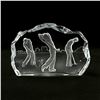 Image 1 : LARGE NYBRO SWEDEN CRYSTAL GOLF PAPERWEIGHT