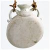 Image 8 : HAND MADE GLAZED  STONEWARE POTTERY WALL FLASK
