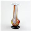 Image 4 : VTG HAND BLOWN CONFETTI STYLE ART GLASS BUD VASE