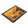 Image 2 : VTG WOOD INLAY MARQUETRY PLAQUE SAILBOAT SCENE