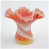 Image 2 : VTG KANAWHA ART GLASS VASE MILK SLAG GLASS STYLE
