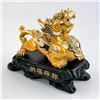 Image 1 : GOLDEN RESIN CHINESE FENG SHUI DRAGON ART STATUE