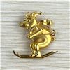 Image 1 : VINTAGE JJ JONETTE JEWELRY CO. - PIG SKIING BROOCH