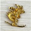 Image 2 : VINTAGE JJ JONETTE JEWELRY CO. - PIG SKIING BROOCH