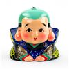Image 1 : VTG JAPANESE FUKUSUKE DOLL CERAMIC COIN BANK