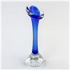 Image 1 : COBALT BLUE STUDIO ART GLASS ASEDA BUD VASE