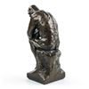 Image 3 : BRONZE COLOR RODIN’S THE THINKER ART SCULPTURE