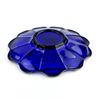 Image 2 : COBALT BLUE ART DECO PLATTER WITH SILVER OVERLAY