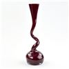 Image 2 : VTG RUBY RED & WHITE GLASS SWING VASE SCULPTURE