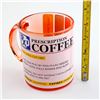 Image 8 : RX PRESCRIPTION COFFEE MUG ORANGE COLOUR GLASS