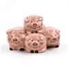 Image 2 : VINTAGE 4 PIGS CERAMIC PIGGY COIN BANK SCULPTURE
