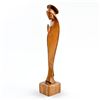 Image 2 : HAND CARVED WOOD MADONNA FIGURINE SCULPTURE