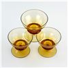 Image 2 : 3 AMBER CHAMPAGNE,BRANDY OR COCKTAIL GLASSES