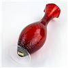 Image 3 : TALL RUBY RED ART GLASS VASE - CROWN-ART CERAMICS