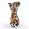 Image 2 : END OF DAY CONFETTI ART GLASS STYLE FLOWER VASE