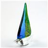 Image 2 : BLOWN ART GLASS SAILBOAT PAPERWEIGHT FIGURINE