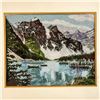 Image 2 : VTG FRAMED NEEDLEPOINT MOUNTAIN LAKE SCENE