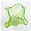 Image 8 : FOLDED GREEN GLASS VASE OR PLANTER ART SCULPTURE
