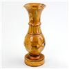 Image 2 : HAND CRAFTED FOLK ART FLOWER VASE WOOD CARVING