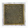 Image 2 : MARBLE BRASS PLAQUE PASTOR’S STUDY PAPERWEIGHT