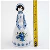 Image 8 : PORCELAIN WOMAN GIRL BELL - FLORAL FLOWER DRESS