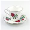 Image 2 : VTG ELIZABETHAN TEA CUP & SAUCER SET - RED ROSES