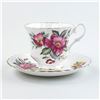 Image 5 : VTG QUEEN ANNE TEA CUP & SAUCER SET - FLOWERS
