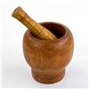 Image 2 : VINTAGE HAND CRAFTED WOOD MORTAR & PESTLE