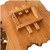 Image 11 : HAND CRAFTED WOODEN PLANT STAND TABLE - 31” TALL