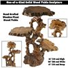 Image 1 : HAND CRAFTED WOODEN PLANT STAND TABLE - 31” TALL