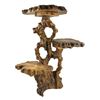 Image 2 : HAND CRAFTED WOODEN PLANT STAND TABLE - 31” TALL
