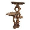 Image 4 : HAND CRAFTED WOODEN PLANT STAND TABLE - 31” TALL