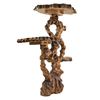 Image 5 : HAND CRAFTED WOODEN PLANT STAND TABLE - 31” TALL